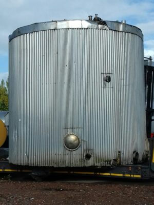 Used tank 90000 liters SS 316 with insulation, serpentin and flat bottom