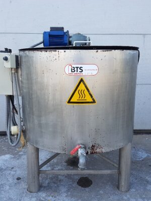 Used insulated glue tank SS304 with heating jacket (au bain marie) and agitator