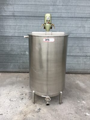 Used stainless steel tank with slanted bottem